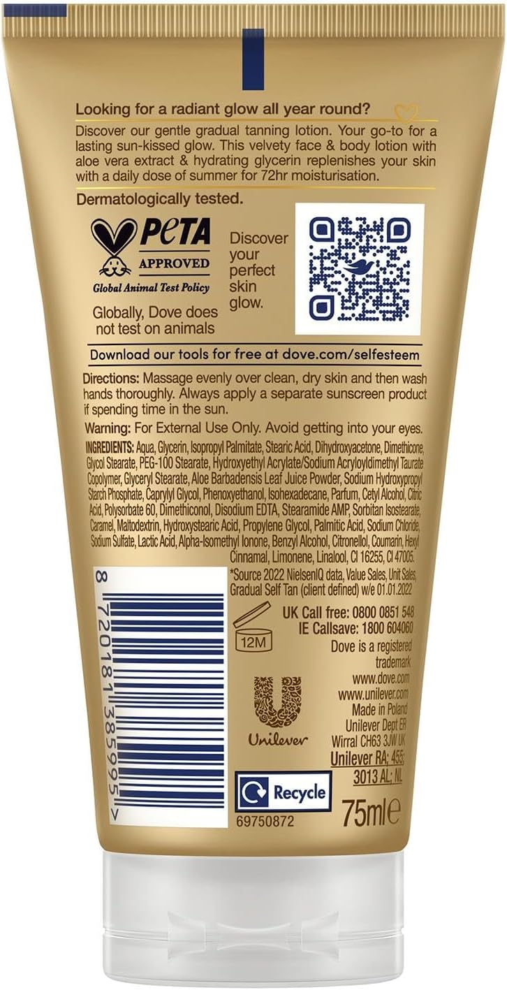 Dove Summer Revived Gradual Self-Tan Lotion 75mL image 2