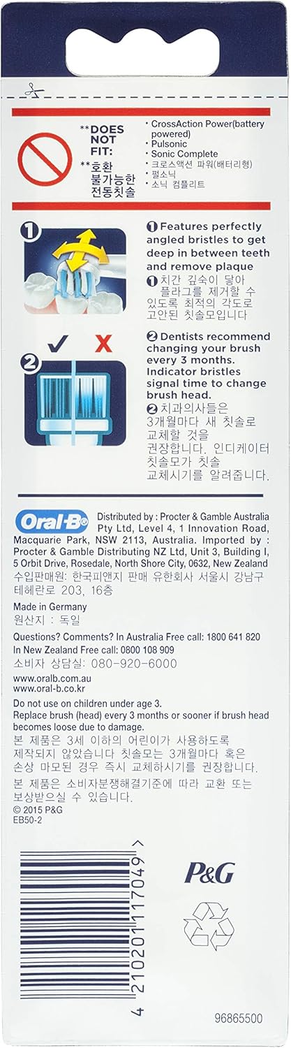 Oral-B CrossAction Electric Toothbrush Replacement Heads, 2-Pack image 3