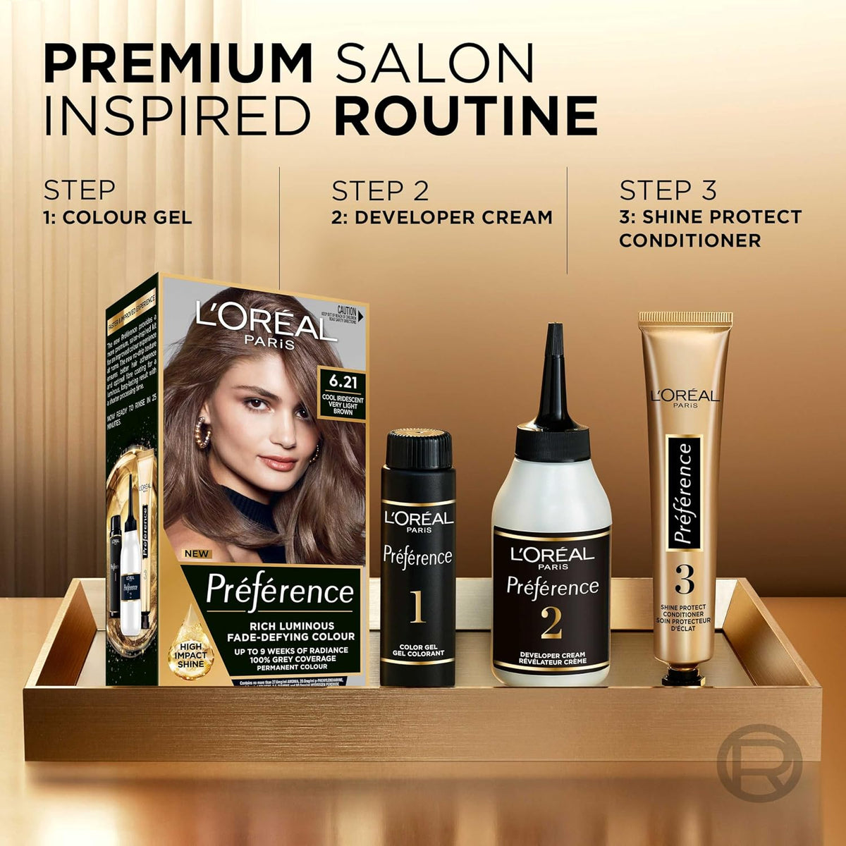 L'Oréal Paris Préférence Permanent Hair Colour 6.21 Cool Iridescent Very Light Brown image 9