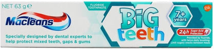 Macleans Kids Big Teeth Fluoride Toothpaste 7+ Years, 63g
