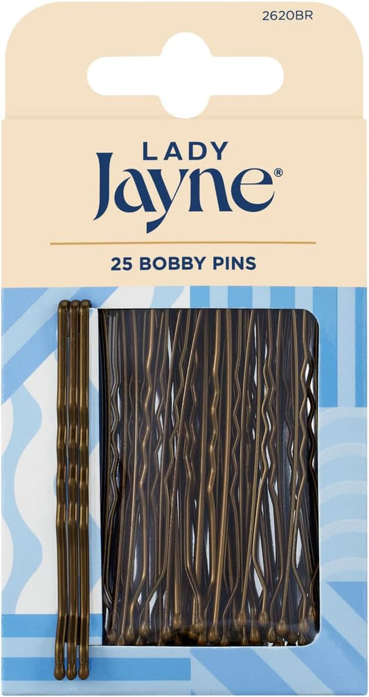 Lady Jayne Brown Bobby Pins 6.4 cm (Pack of 25)