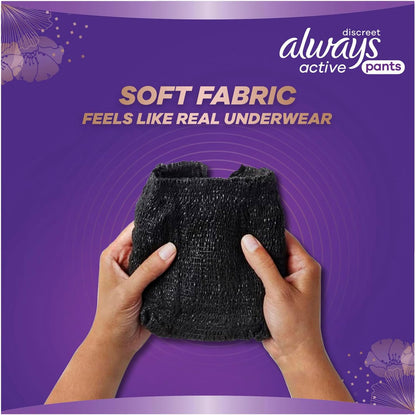 Always Discreet Active Wear Pants for Bladder Leaks, Medium, 9 Pack image 6
