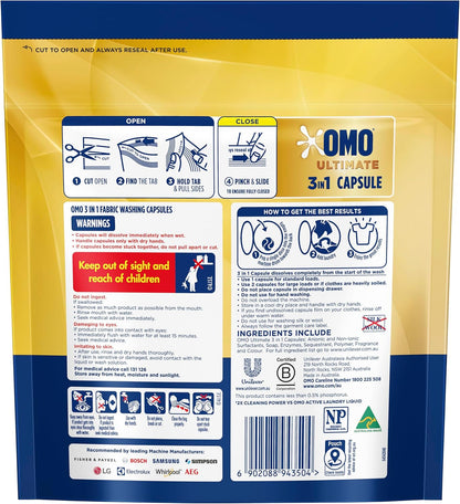 OMO Ultimate 3 in 1 Laundry Capsules 17 Pack image 3