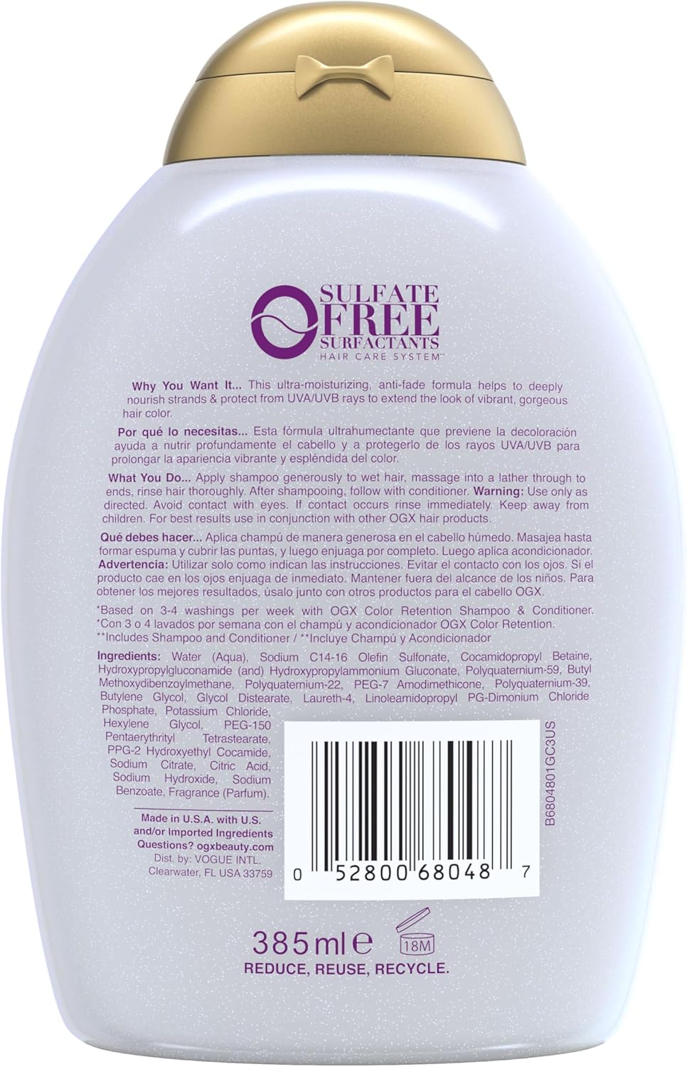 OGX Colour Care Strengthening & Colour Retention Shampoo 385mL image 8