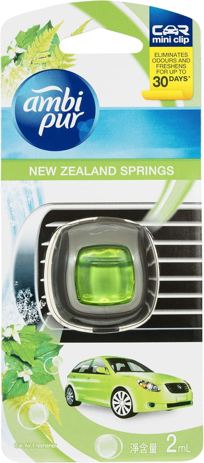 Ambi Pur Car Mini Clip Air Freshener - New Zealand Springs 2mL