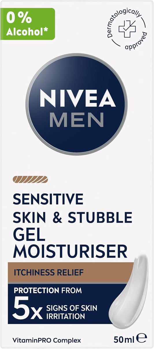 NIVEA MEN Sensitive Skin & Stubble Gel Moisturiser 50ml