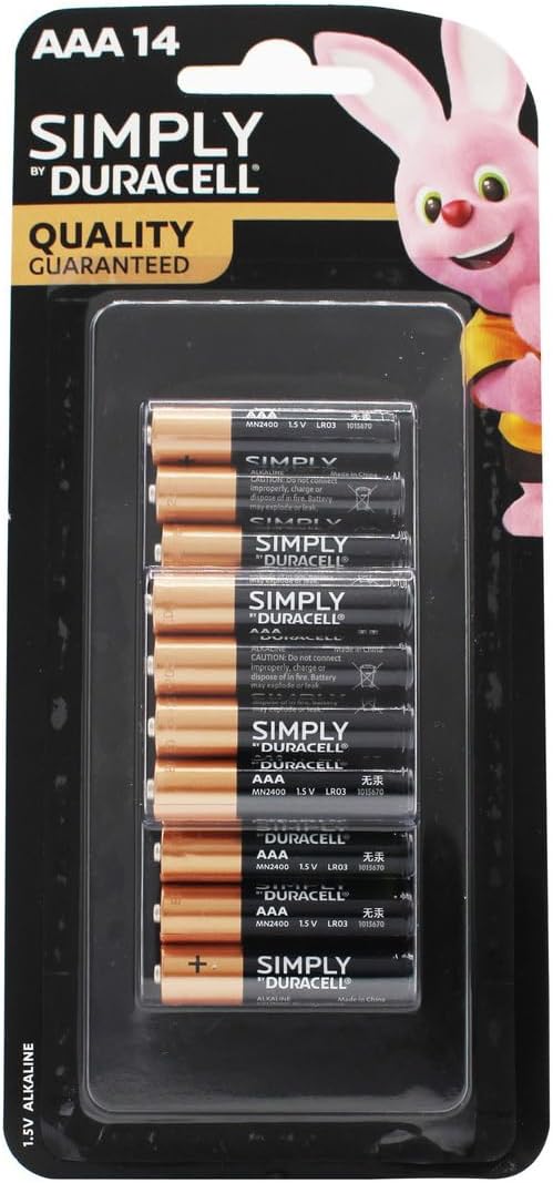 Duracell Simply AAA Alkaline Batteries (Pack of 14)