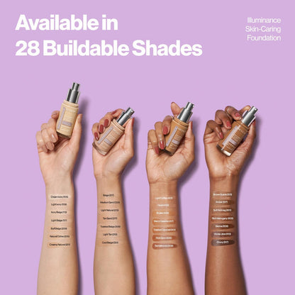Revlon Illuminance™ Skin-Caring Foundation Medium Sand (305) – Radiant Finish, Medium Buildable Coverage, Hydrating with Hyaluronic Acid & 5% Squalane image 4