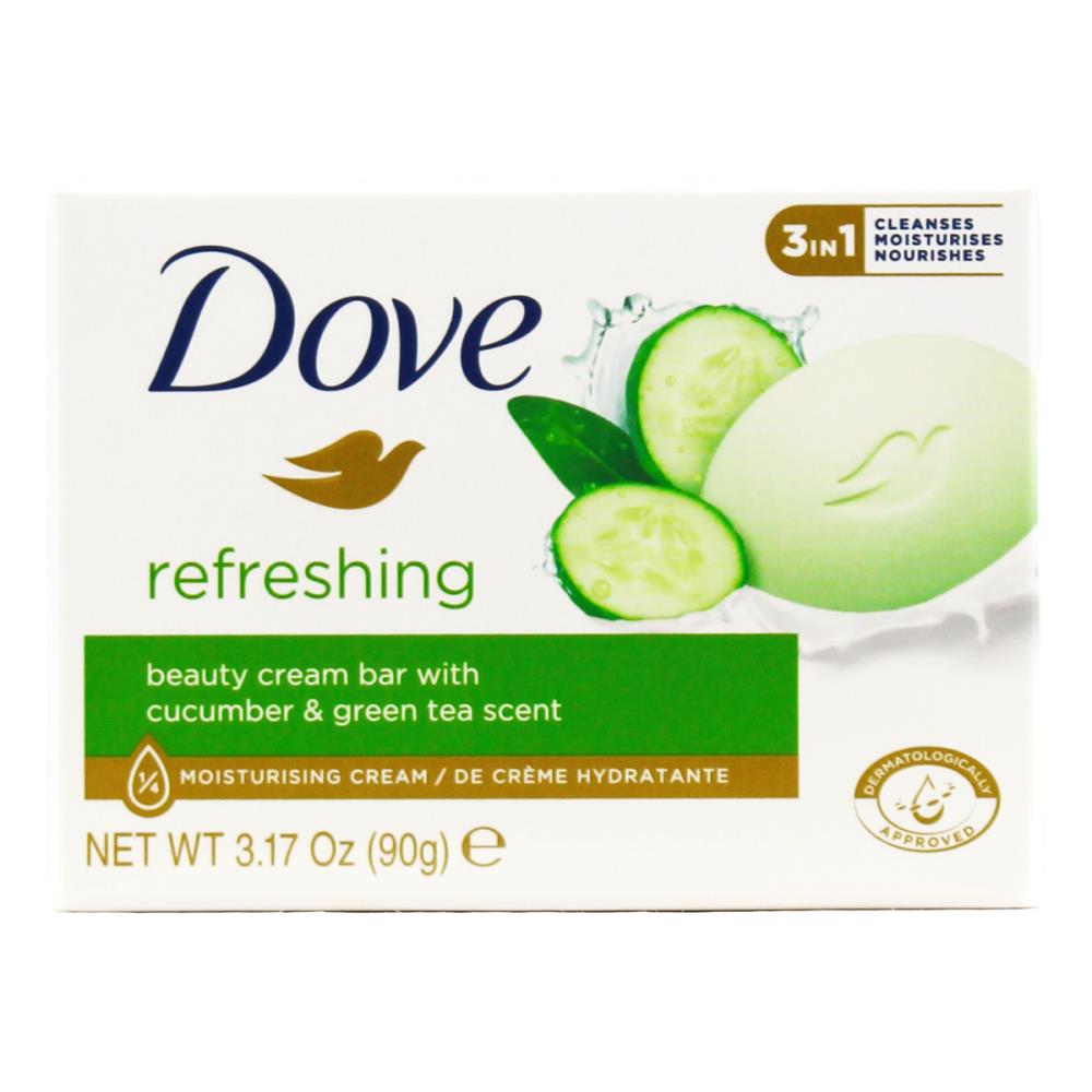 Dove Refreshing Beauty Cream Bar Soap with Cucumber and Green Tea Scent, 90g image 4