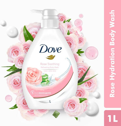 Dove Rose Soothing and Aloe Vera Body Wash 1000 ml image 2