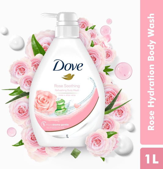 Dove Rose Soothing and Aloe Vera Body Wash 1000 ml image 2