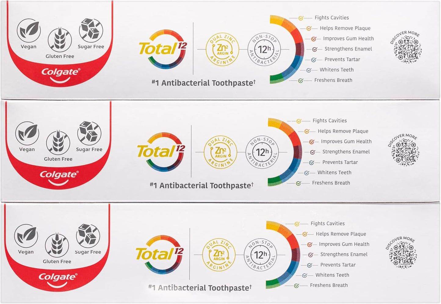Colgate Total Original Toothpaste Value Pack 3 x 200g image 3
