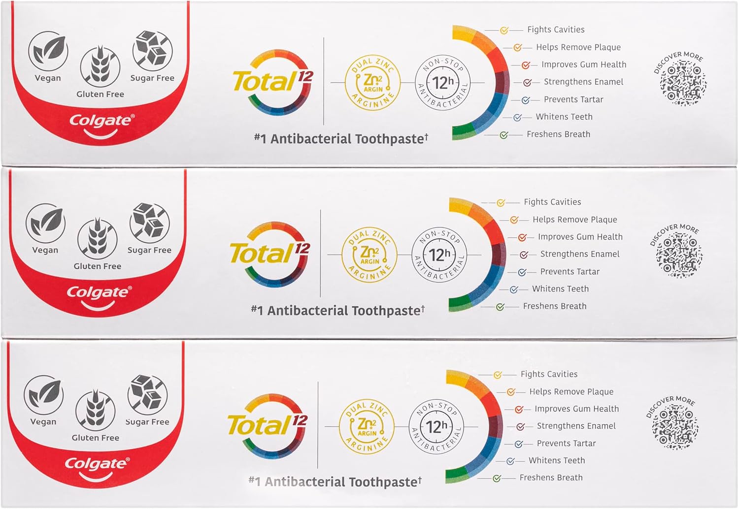 Colgate Total Original Toothpaste Value Pack 3 x 200g image 3