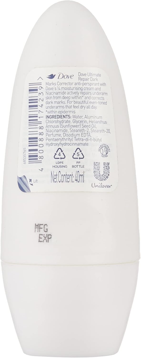 DOVE ANTIPERSPIRANT ULTIMATE REPAIR DARK MARKS CORRECTOR 48H SOOTHING JASMINE 40mL image 2
