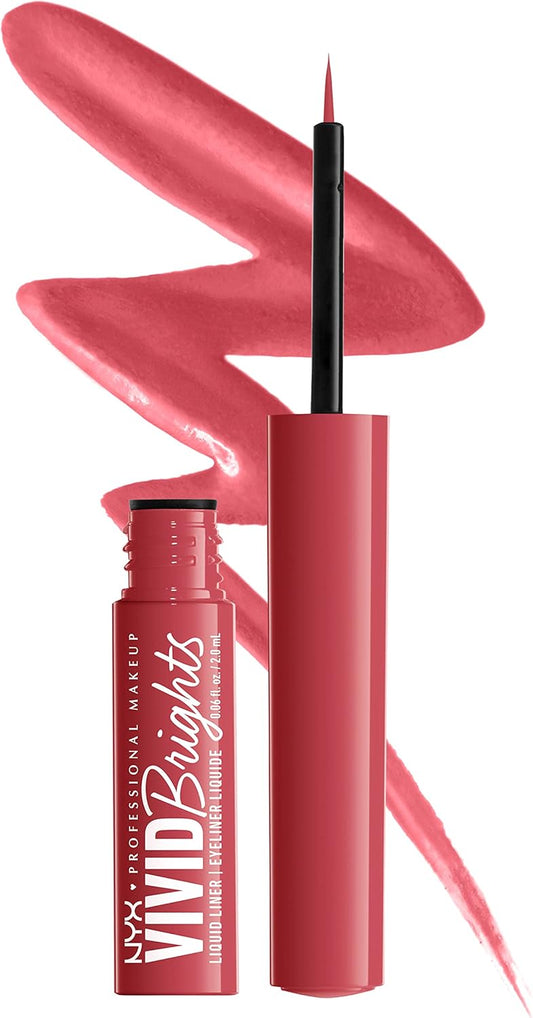 NYX Professional Makeup Vivid Brights Matte Liquid Eyeliner - On Red