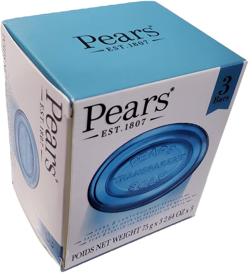 Pears Pure & Gentle Soap Bar with Mint Extracts 75g (Pack of 3) image 3