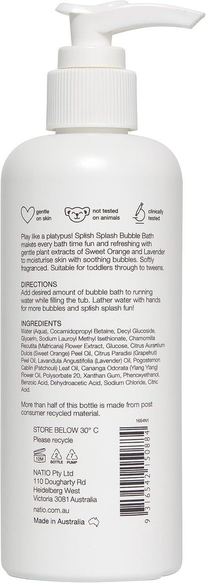 Natio Kids Splish Splash Bubble Bath 250ml – Gentle, Dermatologically Tested Formula for Toddlers to Tweens image 3