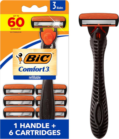 BIC Classic Disposable Razors for Men – 6 Count