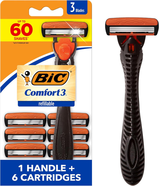 BIC Classic Disposable Razors for Men – 6 Count