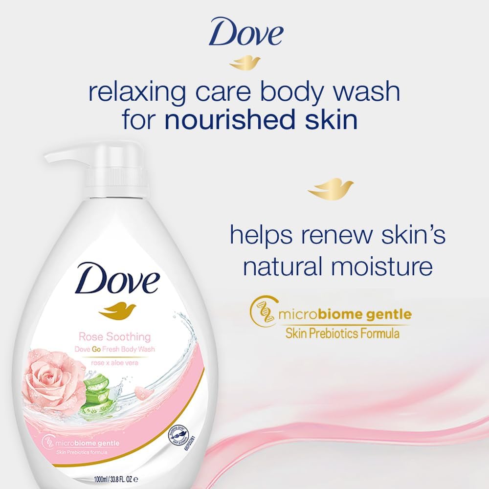 Dove Rose Soothing and Aloe Vera Body Wash 1000 ml image 4
