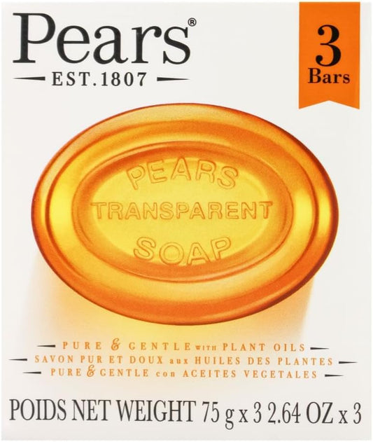 Pears Pure & Gentle Soap Bar 75g (Pack of 3)