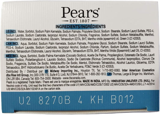 Pears Pure & Gentle Soap Bar with Mint Extracts 75g (Pack of 3) image 2